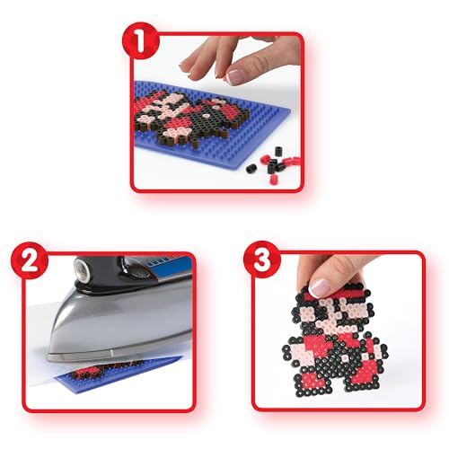 Perler Nintendo Super Mario Fused Bead Kit, 4,385 Pieces, 8 Patterns, Includes Pegboard & Ironing Paper, Create Mario, Luigi, Yoshi & More