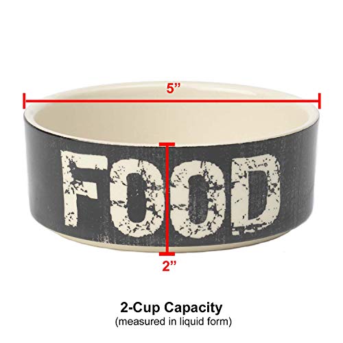 PetRageous 10000 Vintage Stoneware Dog Food Bowl with 2-Cup Capacity 5-Inch Diameter by 2-Inch Tall Great for Small and… - Image 5