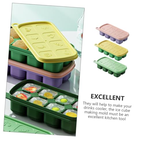 Set de 3 cubiteras con tapa para hielo miniatura 6