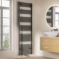 H160 x B50 cm - elektrische Handdoekradiator 700W GUNMETAL