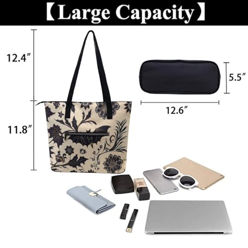 Bolso de hombro de cuero suave estilo retro patrón Halloween miniatura 5