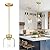 Audickic Gold Pendant Lights Kitchen Island, 7" Hanging Lights Fixtures with Clear Glass Shade, Modern Brass Kitchen Pendant Lighting Over Island for Dining Room, AD-24024-1P-GD