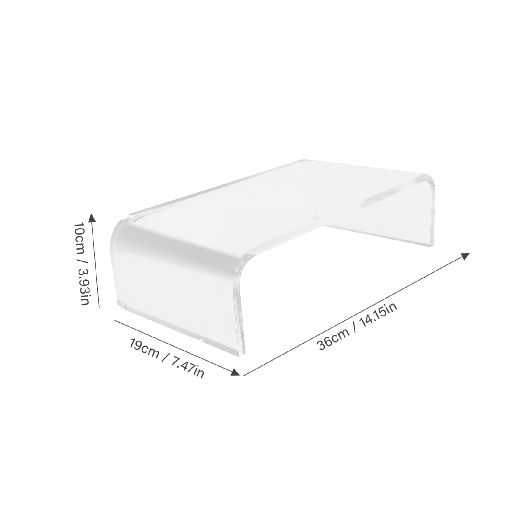 Homoyoyo Support De Moniteur Acrylique Transparent Pour Ordinateur Support Pour Écran Ordinateur Surélévation Pour Bureau