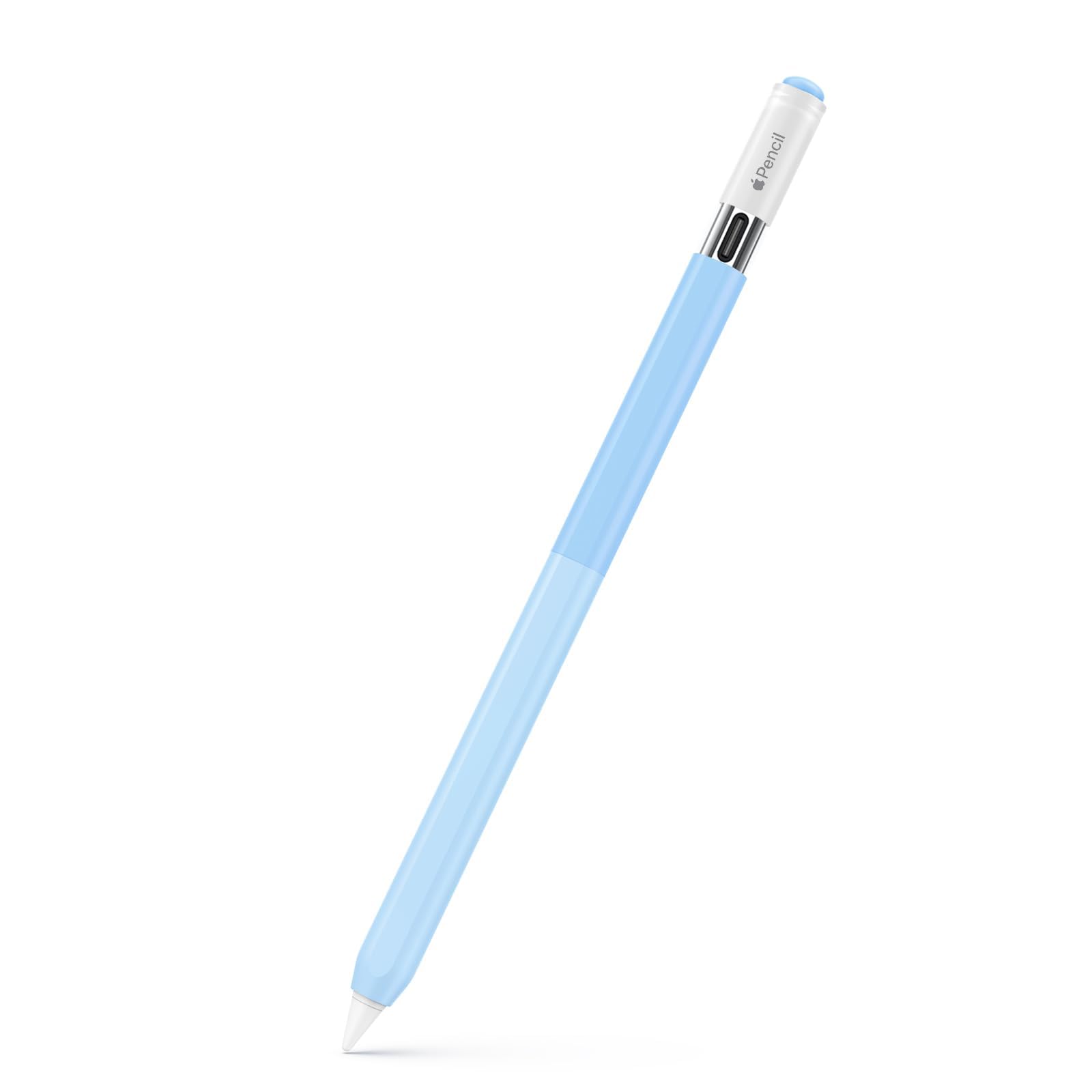 MoKo Custodia Silicone Apple Pencil USB-C Cover Protettiva Colori Sfumati Azzurro Cielo Gradiente
