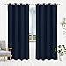 Utopia Bedding Blackout Curtains for Bedroom, Grommet Window Curtains 84 Inch Length 2 Panels Thermal Insulated Drapes for Living Room (Navy, 52W x 84L Inches)