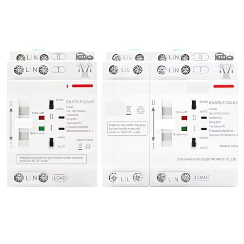 ATS 4P 63A AC 110V commutateur de transfert automatique contre les pannes de courant