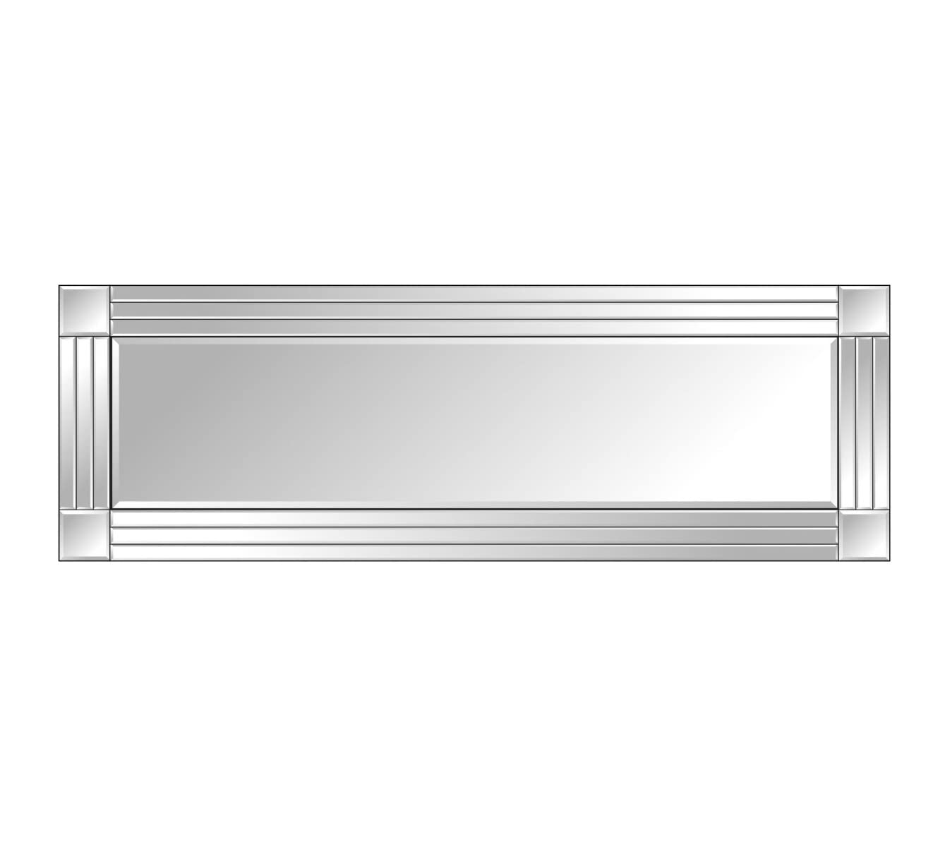 Milton Manor Large Triple bevelled Design Venetian Mirror 5ft5 x 2ft7 (165cm x 79cm)