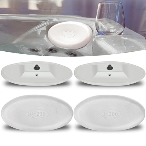 Sunluway 4 Pack 2472-828 Headrest Spa Pillow Replacement for All Jacuzzi J-200 Series Spa Models J-230 J-235 J-245 J-270 J-275 J-280 Oval Spa Pillow Hot Tub Head Rest Pillow Snap-in