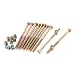 Uxcell a16080100ux0094 M6 x 120 mm Hex Key Drive Socket Cap 55 mm Long Thread Furniture Bolt w M6 x 13 mm Barrel Nut 10 Set