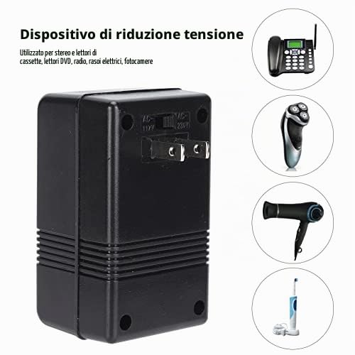 Convertitore di Tensione Trasformatore Viaggio (da 220 V a 110 V, 110 V a 220 V) Convertitore Trasformatore Step Up/Down Convertitore Viaggio Adattatore per Spina