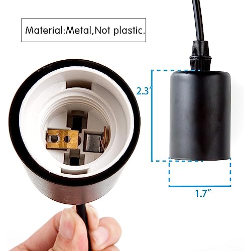 Lámpara colgante vintage con cable ajustable para techos altos 2