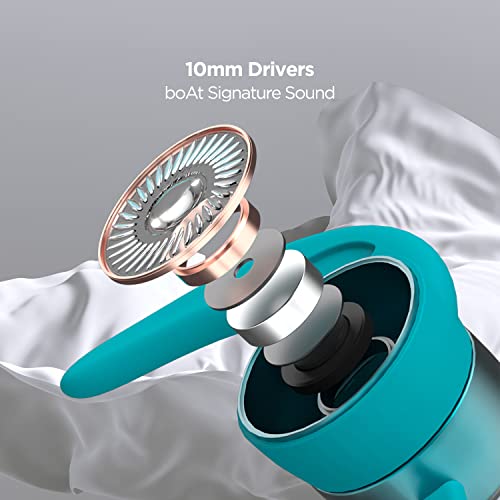 Image of Boat Rockerz 255 Pro in Ear Bluetooth Neckband with Upto 10 Hours Playback, ASAP Charge, IPX5, Signature Sound & Integrated Controls(Teal Green)