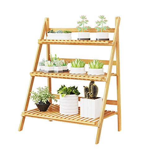 Mallboo 3 Tier Bamboo Ladder Plant Stand Buy Online In Bahamas At Desertcart