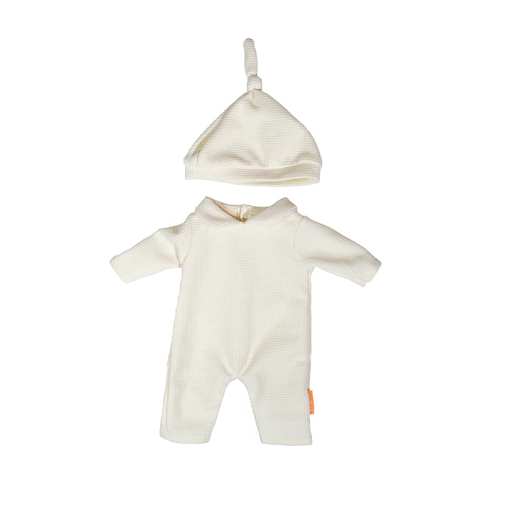 Miniland - Clothes for 38 cm Doll, Clothing Accessory for Dolls, Pajamas with Hat (Beige)