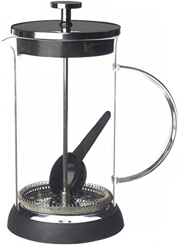 Grosche Lisbon French Press Coffee And Tea Press, 1 Liter 34 Fl. Oz Capacity, Glass Body With Ss Filter Press, Removable Silicone Grip Base, And Included Spoon #TOP3