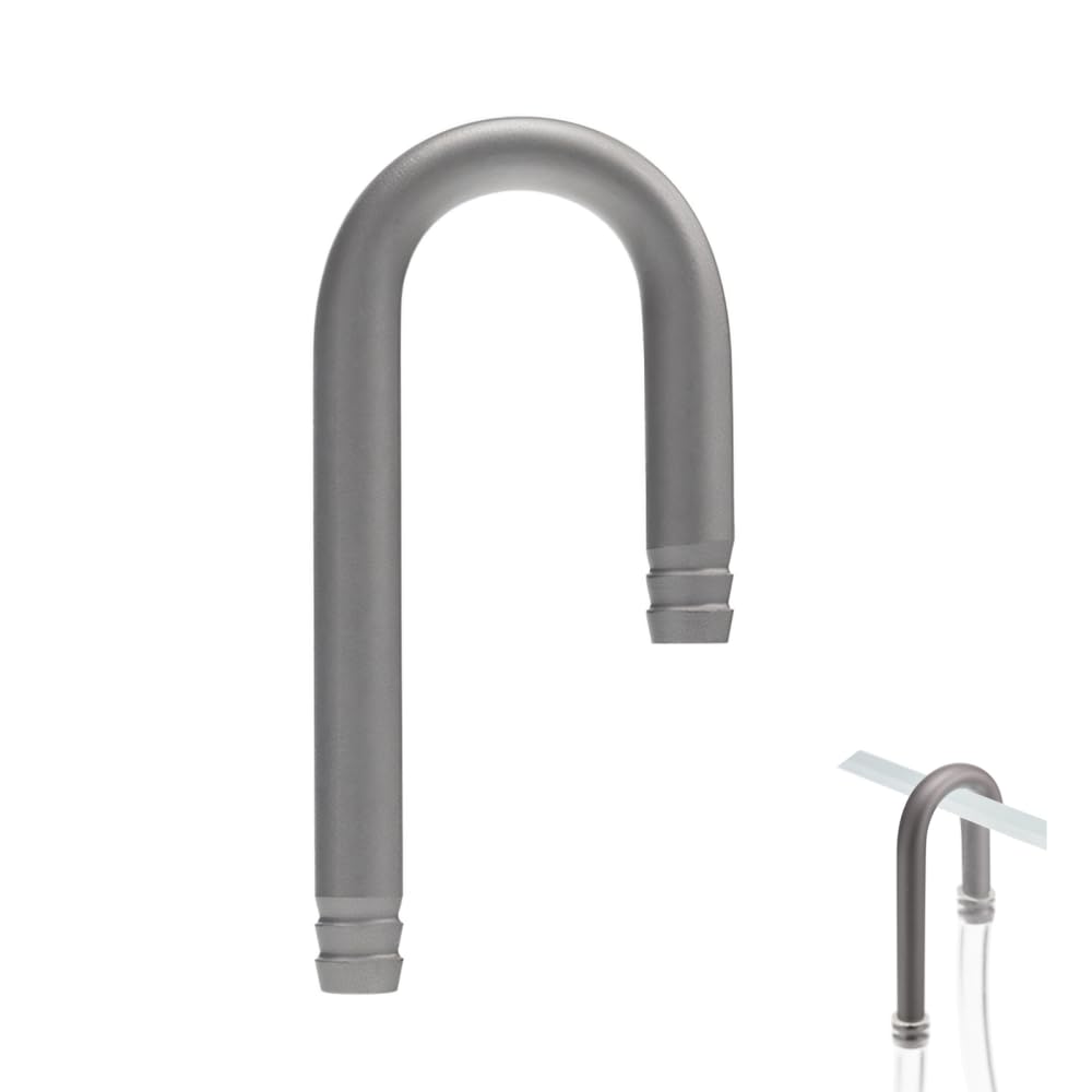 MiOYOOW CO2 Tubing Connector, Stainless Steel Aquarium U Shape Bend with, Fish Tank Tube Fitting for Aquarium Freshwater Fish Tank
