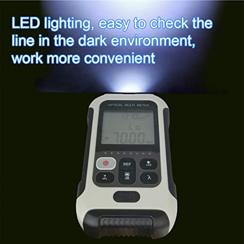 Glasfaser Leistungsmesser 4 in 1 tragbarer ABS Multitester für Kommunikationstechnik von -70 bis +10 DBm (TM570AL-V30-30MW)