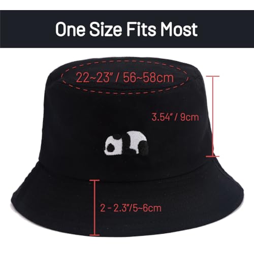 Image of Cotton Bucket Hat for Women Men Summer Travel Sun Beach Bucket Cap, Unisex Outdoor Fisherman Hat