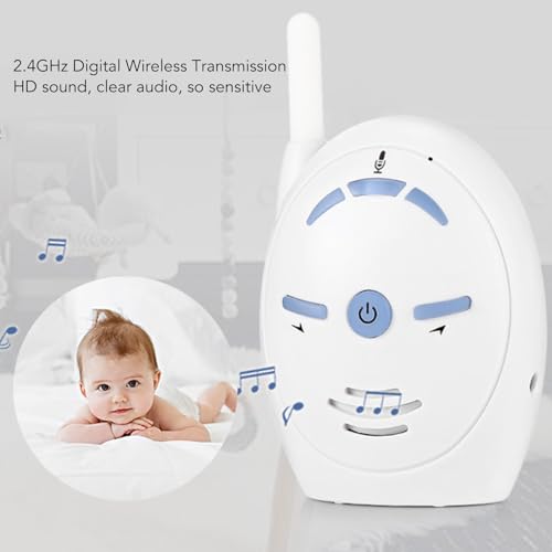 Monitor de Audio para Bebés con hasta 1000 Pies de Alcance, Alerta de Sonido Vibratorio, Intercomunicador de Respuesta y Luz Nocturna, Monitoreo y Advertencia, Monitor