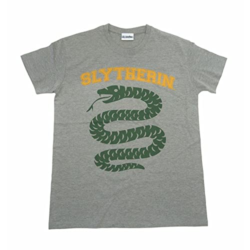Image of Cid Official Harry Potter Slytherin University Grey Unisex T-Shirt, Adult Small