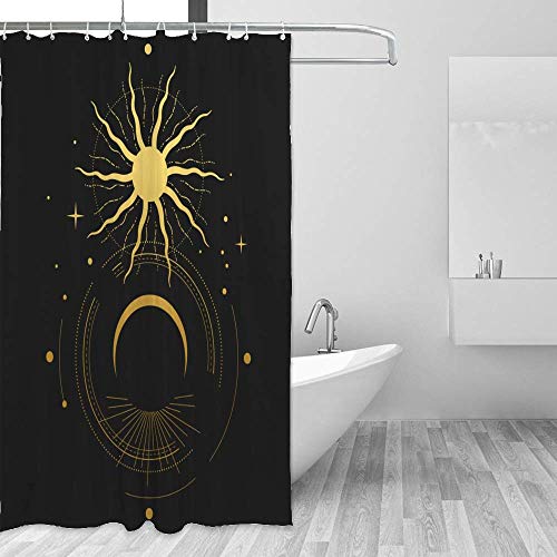 Rideau de douche anti éclaboussures lavable en machine 183 x 183 cm - 5