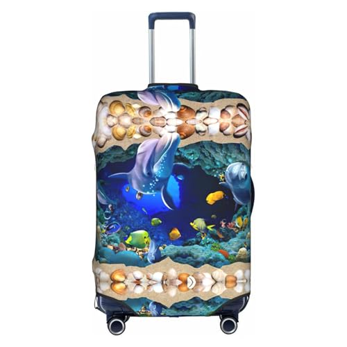 Housse de bagage valise XL contre les rayures avec imprimé dauphin