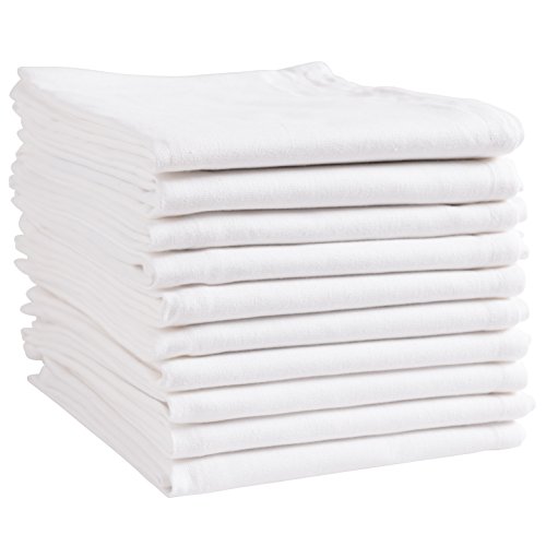 Comparison: Best Kitchen Towels For Machine Embroidery 8 KAF Home White Kitchen Towels, 10 Pack, 100% Cotton - 20 x 30, Soft and Functional Multi-Purpose, Baking, Cooking, Cleaning, Printing, Monogramming, and Embroidery (Plain Weave)