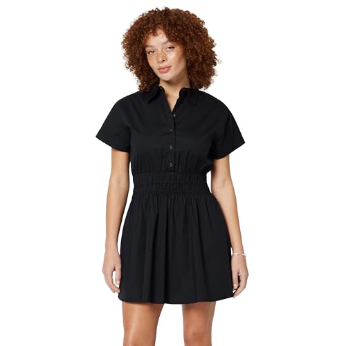 Robe en popeline de coton avec taille élastique confort absolu