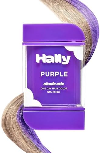 Hally Hair Shade Stix, Temporary Hair Color for Kids & Adults - Purple