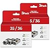 PGI35 CLI36 Cartuchos de tinta PIXMA TR160 TR150 IP110 IP100 para Canon 35 36 Cartuchos de tinta compatibles con Canon PIXMA TR150 TR160 IP110 TR152 Mini260 Mini320 TR 150 TR 1600 Impresoras (4) Negro