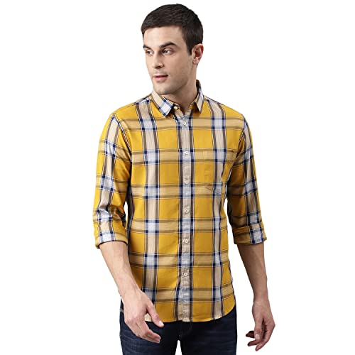 Image of Dennis Lingo Men's Checkered Slim Fit Cotton Casual Shirt