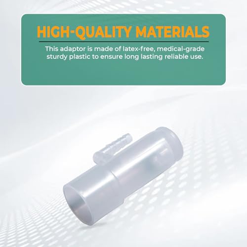 Image of Bistras Oxygen Adapter Enrichment Port Connector fits CPAP Tubing Hose Model 1642 (5)