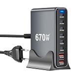 Puiseno – 8 in 1 & 670W USB C Ladegerät Mehrfach, GaN III USB Schnelll