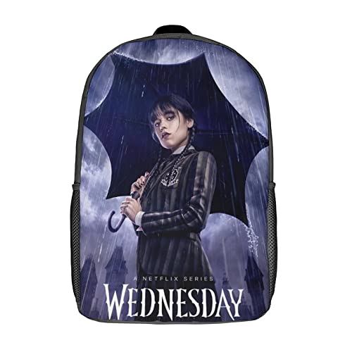 GENBAK Mochila Escolar Para Niños Mochila Miércoles Addams Impresa En 3D La familia Addams Mochila...