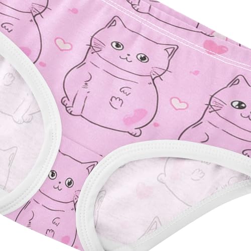 Girls Underwear Toddler 2t Cotton Panties for Girl Aesthetic Kids Briefs Undies Cute Cat Pink4