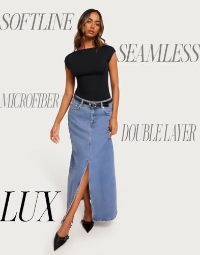 Image of SIGHTBOMB Ultra Soft Fabric Afford LUX Edition Double Layered Boat Neck Folded Cap Sleeves SOFTLINE Cuddle TOP for Women
