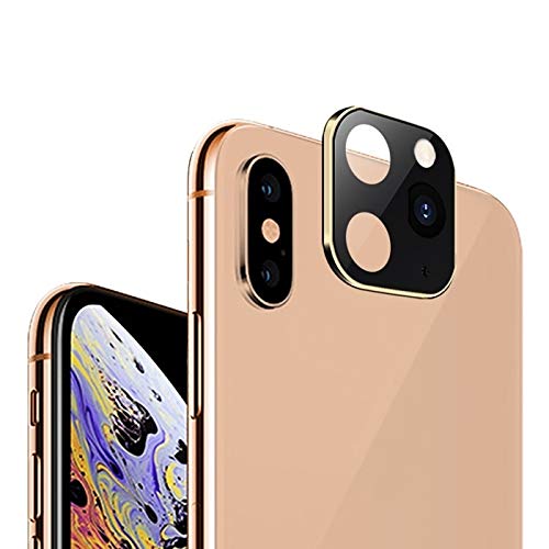 11 Pro / 11 Pro Max Style Metal Rear Camera Lens Protector Film for iPhone X/XS/XS Max New (Black) Xuanm (Color : Gold)
