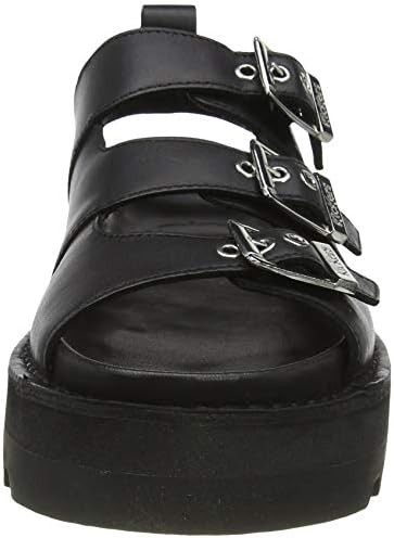 Kickers Women's Knox Lo Buckle Rain Shoe, Black, 8.5 | Image 1