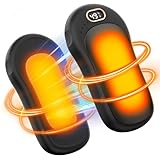 SAMONIC 充電式カイロ 360°全面発熱 1秒急速発熱 マグネット式 分離式 電気カイロ 大容量12000mAh 21段階温度調節 40℃-60℃ 5V/2A LEDデジタル ハンドウォーマー 軽量 コンパクト 防寒 通勤 通学 (黒)