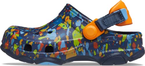 Image of Crocs Unisex-Child Classic All-Terrain Terrazzo Clog, Navy /Multi, 5 Toddler