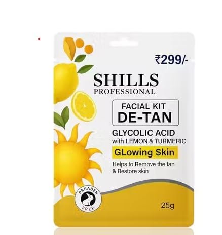 PRATHNA CREATION SShills Professional d-tane facial kit | D-Tan 6-Step Tan Removal & Brightening Kit for Glowing Skin | Deep Cleansing, Pore Tightening & Oil Control for Women & Men | Home Spa Treatment