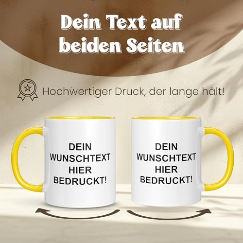LIEBTASTISCH Personalisierte Tasse Mit Namen - Spülmaschinen- & Mikrowellengeeignet - In Deutschland Bedruckt - 330 ml - Beidseitig… – Ansicht 2