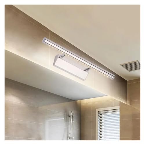 Luz led de pared de baño negra plateada con aplique de acero 2