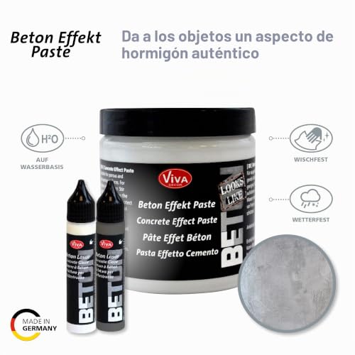 Pasta efecto hormigón de secado rápido texturizada gris Viva Decor de 250 ml 3