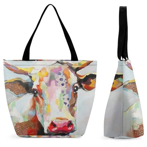 Sac à main pour femme motif vache : le sac à bandoulière poétique pour vos voyages