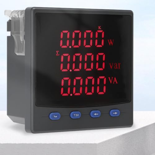 Medidor digital multifunción inteligente trifásico 72x72mm con RS485 MODBUS-RTU, precisión de clase 0.5S, indicador LED de voltaje corriente, ABS ignífugo para la industria