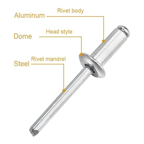 Linkup 600Pcs 15 Sizes Pop Rivets Assortment Kit,Aluminum Rivets thumb #3