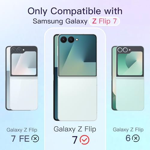 Image of JETech Magnetic Case for Samsung Galaxy Z Flip 7 2025 Compatible with MagSafe, Non-Yellowing Transparent Hard PC Protective Phone Cover, Anti-Scratch (Clear)