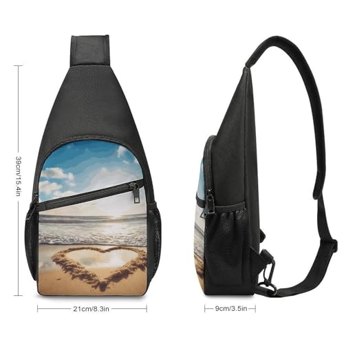 Bolso Sling pequeño corazón para mujeres y hombres miniatura 2