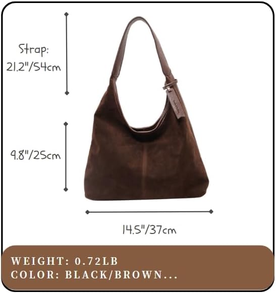 Suede Bag Suede Tote Bag Brown Suede Shouder Purse Work Hobo Handbags Fall Aesthetics - Image 7